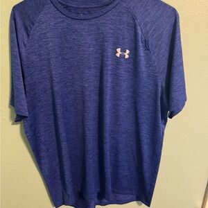 Under Armour Men's Short Sleeve Heathered Navy Performance Tee